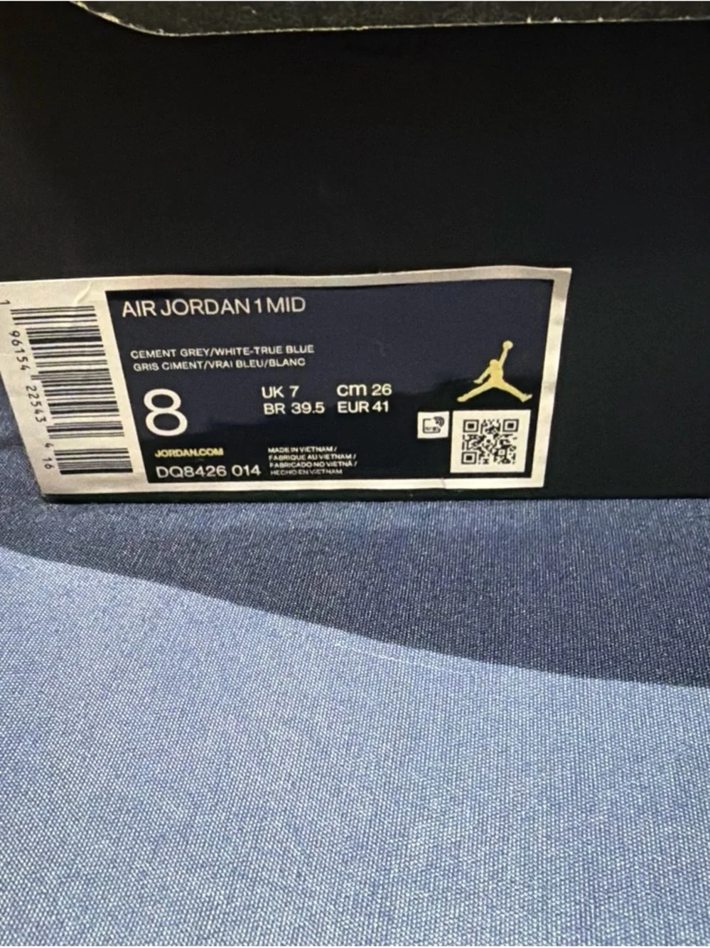 Jordan 1 Mid Cement True Blue